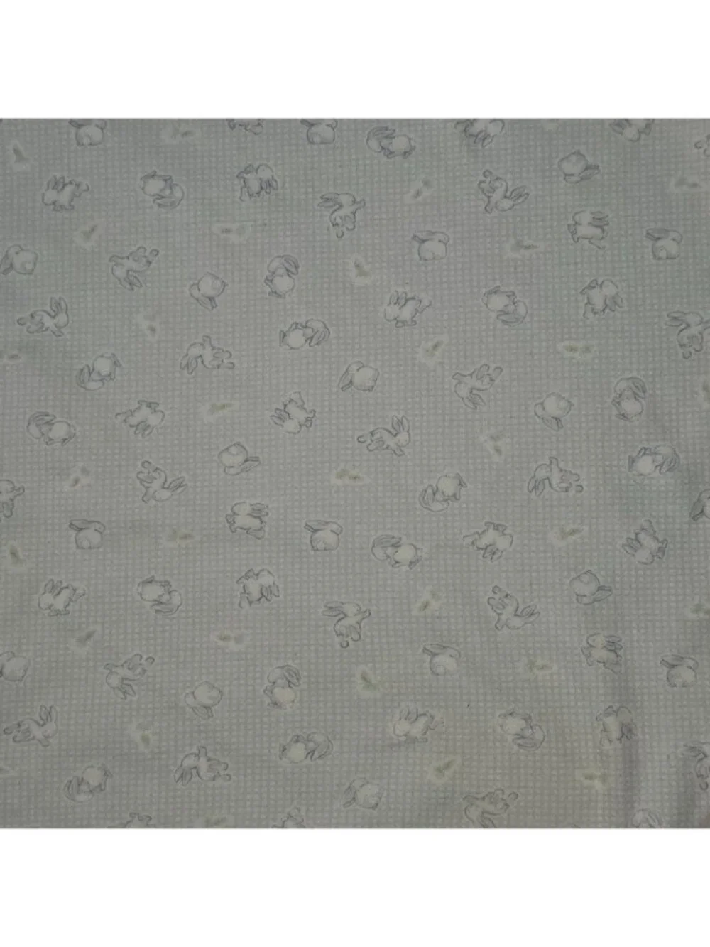 Gerber Blue White Bunny Rabbit Carrots Baby Blanket Cotton Satin Trim 29x32